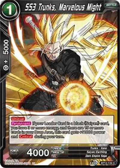 SS3 Trunks Marvelous Might BT12-134 Vicious Rejuvenation Dragonball Super card