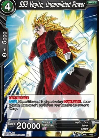 SS3 Vegito Unparalleled Power BT31-095 Impact Beyond Dimensions Dragonball Super card