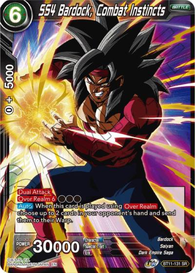 SS4 Bardock Combat Instincts BT11-131 Vermilion Bloodline Dragonball Super card