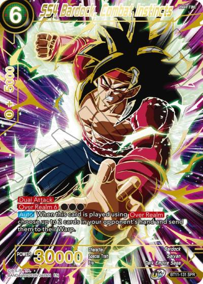 SS4 Bardock Combat Instincts SPR BT11-131 Vermilion Bloodline Dragonball Super card