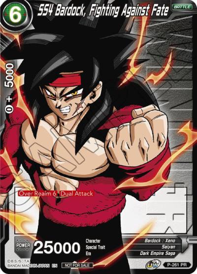 SS4 Bardock Fighting Against Fate Winner Stamped P-261 Tournament Promotion Cards Dragonball Super card