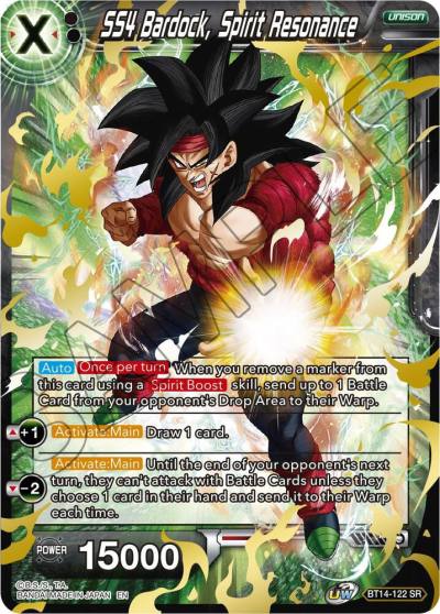 SS4 Bardock Spirit Resonance BT14-122 Cross Spirits Dragonball Super card