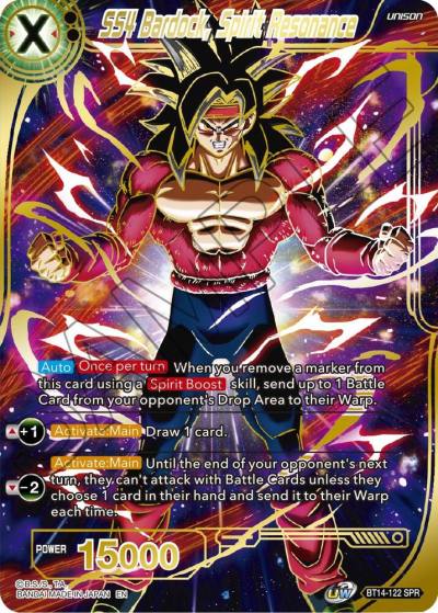 SS4 Bardock Spirit Resonance SPR BT14-122 Cross Spirits Dragonball Super card