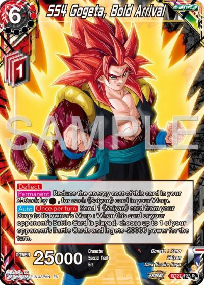 SS4 Gogeta Bold Arrival BT27-123 History of Z Dragonball Super card