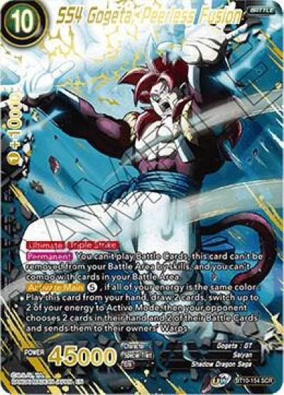 SS4 Gogeta Peerless Fusion BT10-154 Rise of the Unison Warrior Dragonball Super card