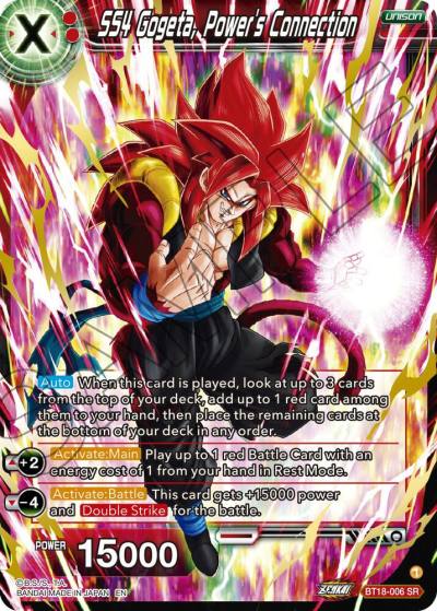 SS4 Gogeta Powers Connection BT18-006 Dawn of the Z-Legends Dragonball Super card