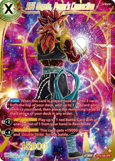SS4 Gogeta Powers Connection SPR BT18-006 Dawn of the Z-Legends Dragonball Super card