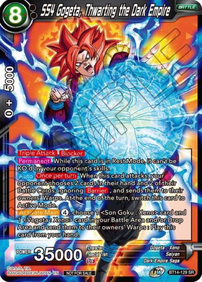 SS4 Gogeta Thwarting the Dark Empire BT14-129 Promotion Cards Dragonball Super card
