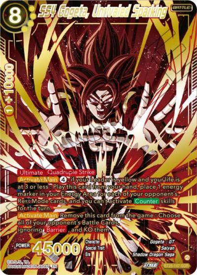 SS4 Gogeta Unrivaled Sparking GDR BT25-147 Legend of the Dragon Balls Dragonball Super card