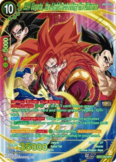 SS4 Gogeta the Light Protecting the Universe SPR BT31-052 Impact Beyond Dimensions Dragonball Super card