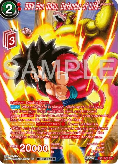 SS4 Son Goku Defender of Life Premium Alt Art Card Set 2024 Vol2 SD17-02 Promotion Cards Dragonball Super card