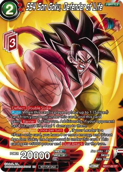 SS4 Son Goku Defender of Life ZENKAI Celebration Pack SD17-02 Promotion Cards Dragonball Super card