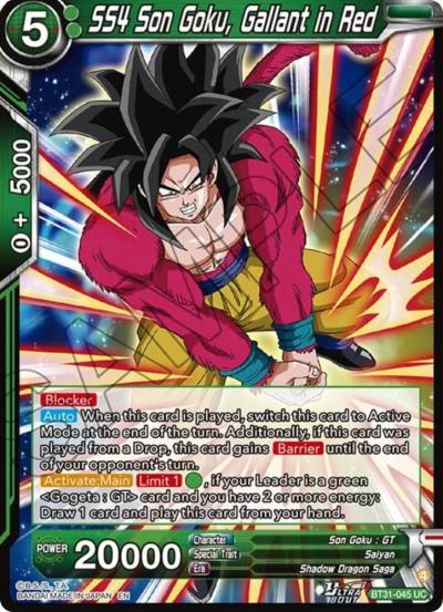 SS4 Son Goku Gallant in Red BT31-045 Impact Beyond Dimensions Dragonball Super card