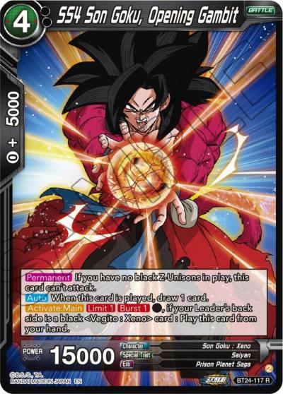 SS4 Son Goku Opening Gambit BT24-117 Beyond Generations Dragonball Super card