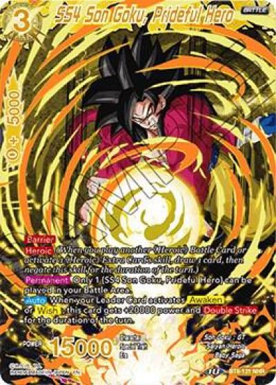 SS4 Son Goku Prideful Hero BT8-131 Malicious Machinations Dragonball Super card