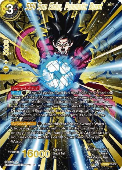 SS4 Son Goku Prismatic Burst Foil EX19-35 Special Anniversary Set 2021 Dragonball Super card
