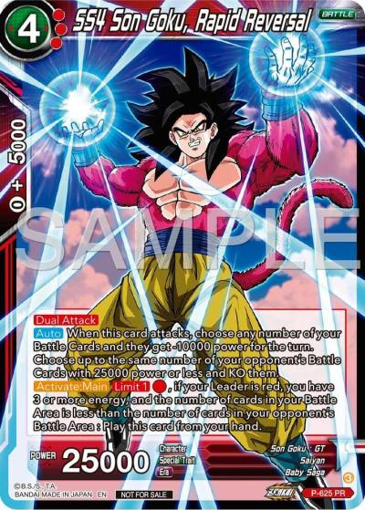 SS4 Son Goku Rapid Reversal Zenkai Series Tournament Pack Vol9 P-625 Promotion Cards Dragonball Super card