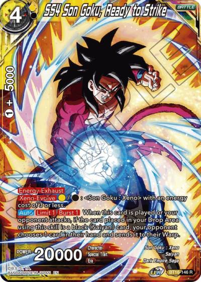 SS4 Son Goku Ready to Strike BT16-146 Realm of the Gods Dragonball Super card