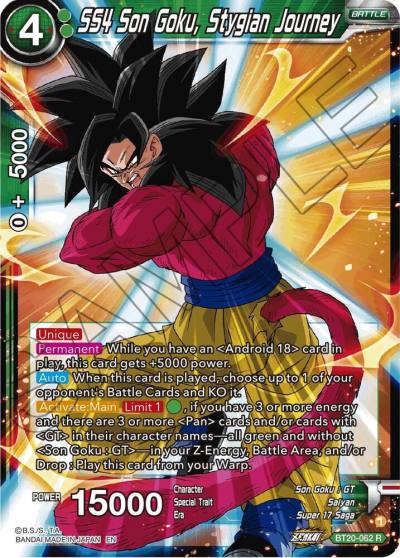 SS4 Son Goku Stygian Journey Foil BT20-062 Power Absorbed Dragonball Super card