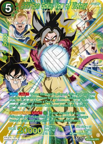 SS4 Son Goku Vow of Victory SPR BT31-044 Impact Beyond Dimensions Dragonball Super card