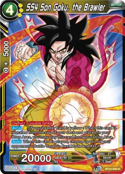 SS4 Son Goku the Brawler BT14-095 Cross Spirits Dragonball Super card