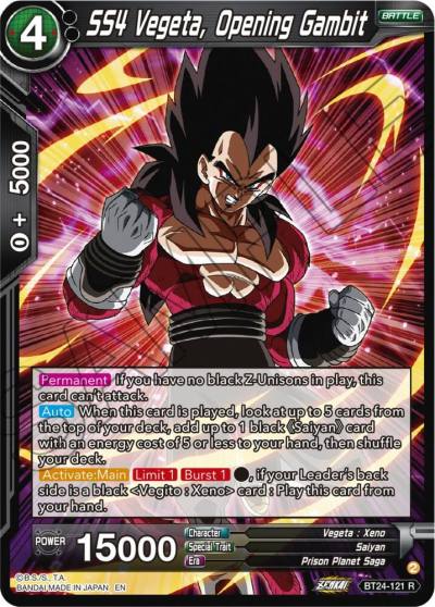 SS4 Vegeta Opening Gambit BT24-121 Beyond Generations Dragonball Super card