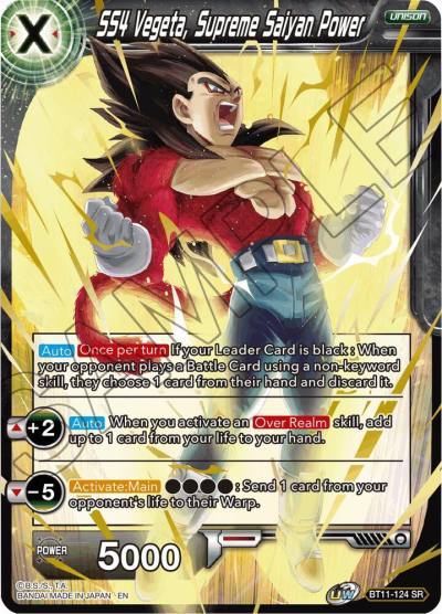 SS4 Vegeta Supreme Saiyan Power BT11-124 Vermilion Bloodline Dragonball Super card