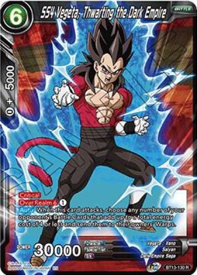 SS4 Vegeta Thwarting the Dark Empire Foil BT13-130 Supreme Rivalry Dragonball Super card