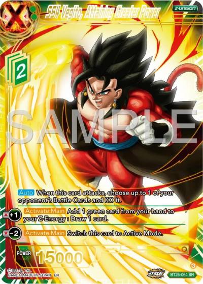 SS4 Vegito Attaining Greater Power BT26-064 Ultimate Advent Dragonball Super card
