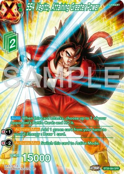 SS4 Vegito Attaining Greater Power SPR BT26-064 Ultimate Advent Dragonball Super card