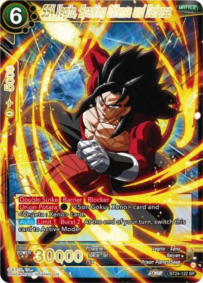 SS4 Vegito Sparking Offense and Defense BT24-122 Beyond Generations Dragonball Super card