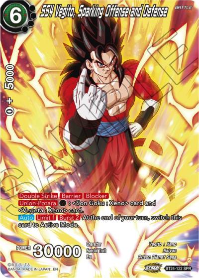 SS4 Vegito Sparking Offense and Defense SPR BT24-122 Beyond Generations Dragonball Super card