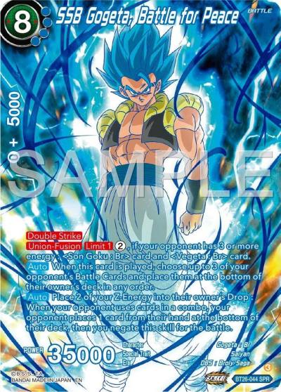 SSB Gogeta Battle for Peace SPR BT26-044 Ultimate Advent Dragonball Super card