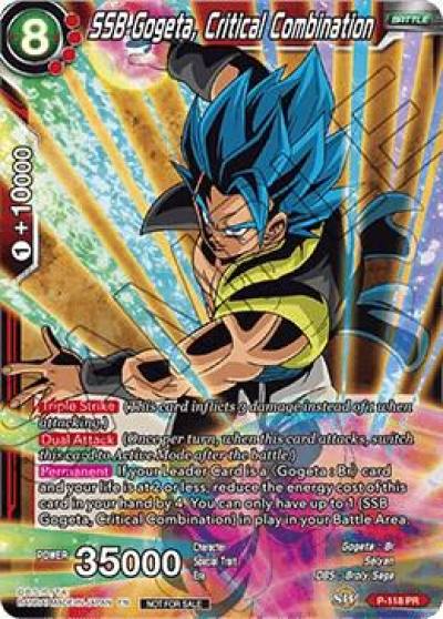 SSB Gogeta Critical Combination P-118 Promotion Cards Dragonball Super card