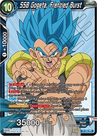 SSB Gogeta Frenzied Burst P-104 Promotion Cards Dragonball Super card
