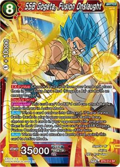 SSB Gogeta Fusion Onslaught BT6-014 Destroyer Kings Dragonball Super card