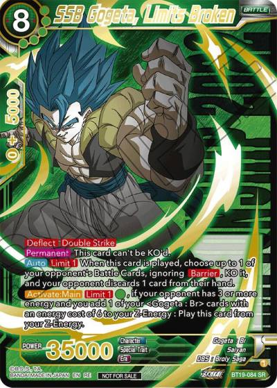 SSB Gogeta Limits Broken Championship 2022 BT19-084 Promotion Cards Dragonball Super card
