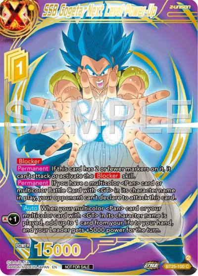 SSB Gogeta Next Level Power Up Championship 2024 Finals Zenkai Pack Gold Stamped BT25-100 Tournament Promotion Cards Dragonball Super card