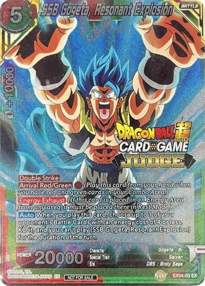 SSB Gogeta Resonant Explosion EX04-03 Judge Promotion Cards Dragonball Super card