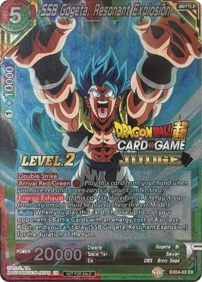 SSB Gogeta Resonant Explosion Level 2 EX04-03 Judge Promotion Cards Dragonball Super card