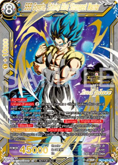 SSB Gogeta Shining Blue Strongest Warrior 2nd Place BT26-138 Tournament Promotion Cards Dragonball Super card