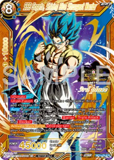 SSB Gogeta Shining Blue Strongest Warrior 3rd Place BT26-138 Tournament Promotion Cards Dragonball Super card