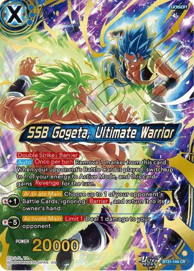 SSB Gogeta Ultimate Warrior BT31-144 Impact Beyond Dimensions Dragonball Super card