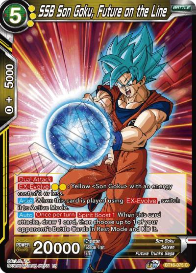SSB Son Goku Future on the Line BT16-075 Realm of the Gods Dragonball Super card