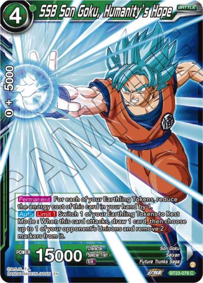 SSB Son Goku Humanitys Hope Foil BT23-078 Perfect Combination Dragonball Super card