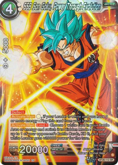 SSB Son Goku Power Through Evolution BT28-112 Prismatic Clash Dragonball Super card