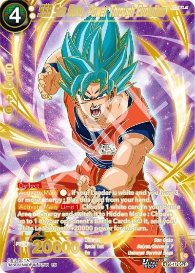 SSB Son Goku Power Through Evolution SPR BT28-112 Prismatic Clash Dragonball Super card