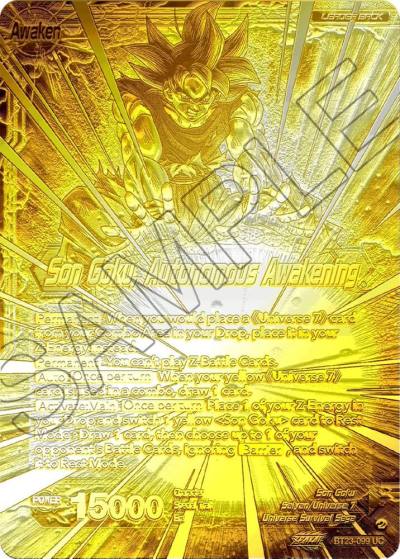 SSB Son Goku Son Goku Autonomous Awakening 2023 Championship Finals Gold Metal Foil BT23-099 Tournament Promotion Cards Dragonball Super card