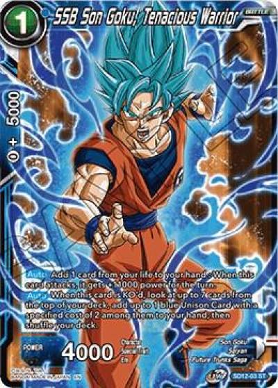 SSB Son Goku Tenacious Warrior SD12-03 Rise of the Unison Warrior Dragonball Super card