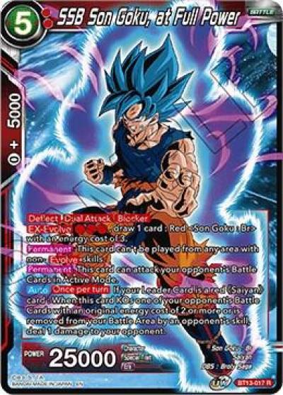 SSB Son Goku at Full Power Foil BT13-017 Supreme Rivalry Dragonball Super card